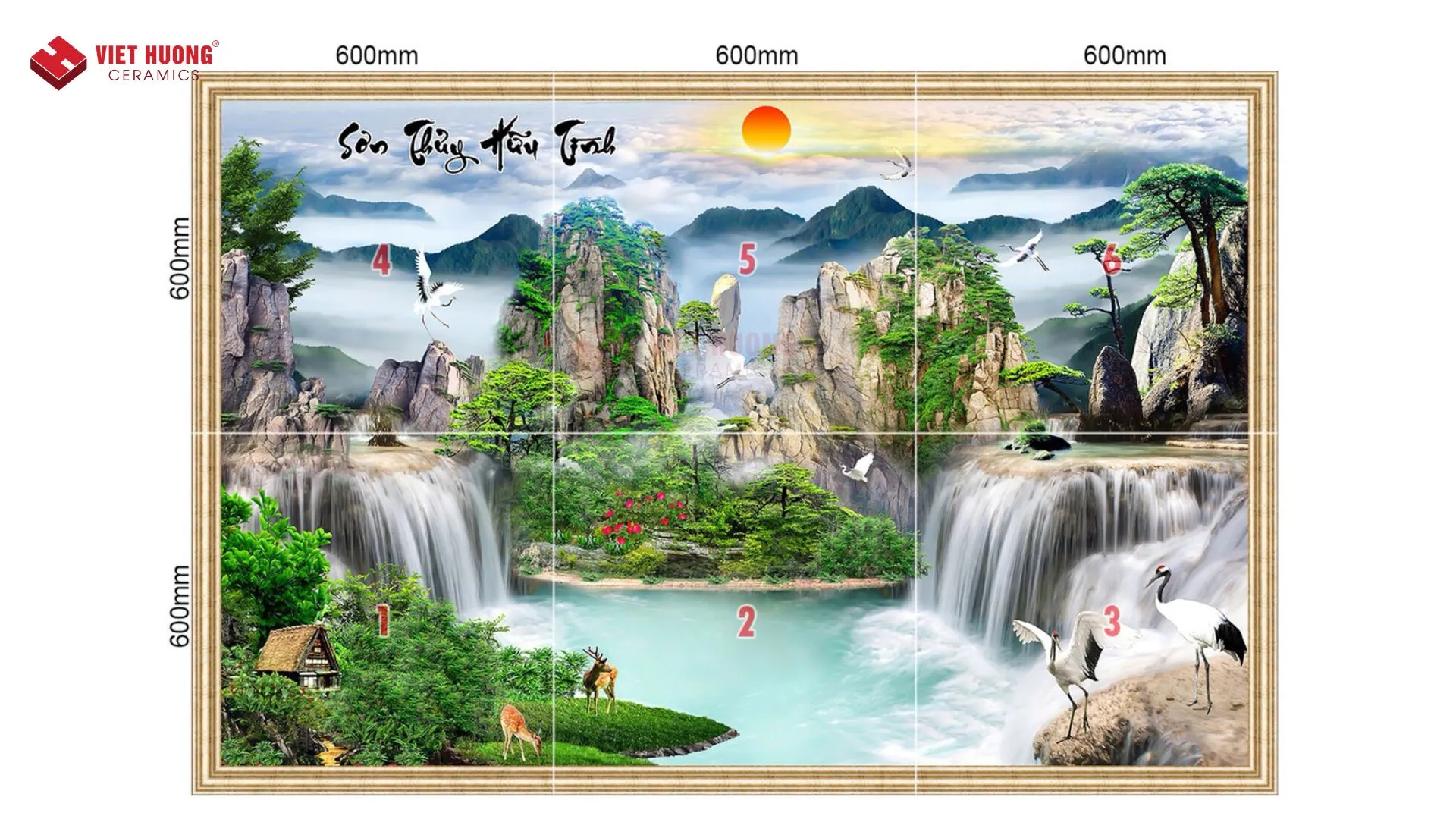 Hình ảnh minh họa tranh gạch dùng để ốp tường ngoại thất
