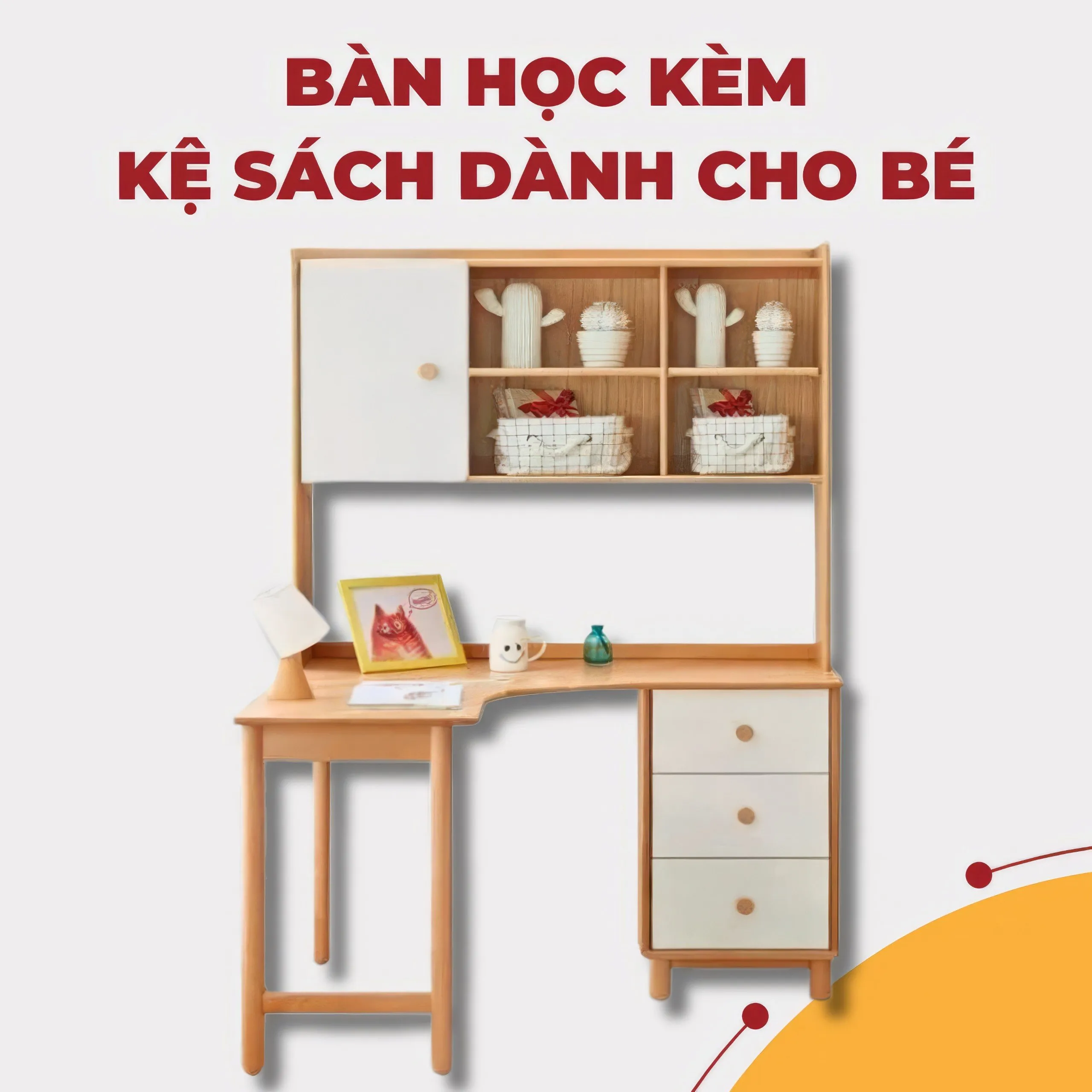 Chọn bàn học gỗ công nghiệp phù hợp giúp bé học tập hiệu quả