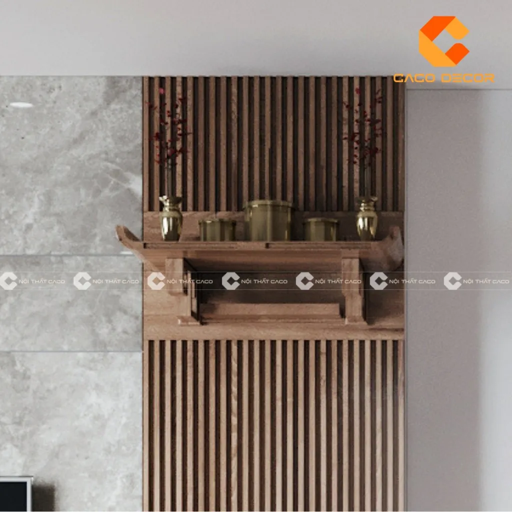 Bày trí bàn thờ treo tường 1m2 gọn gàng và trang nghiêm