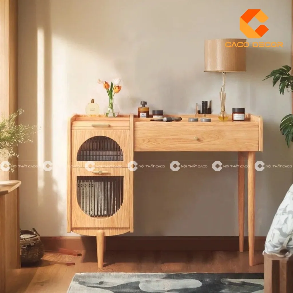 Bàn trang điểm phong cách tối giản, dễ dàng hòa hợp với nhiều không gian