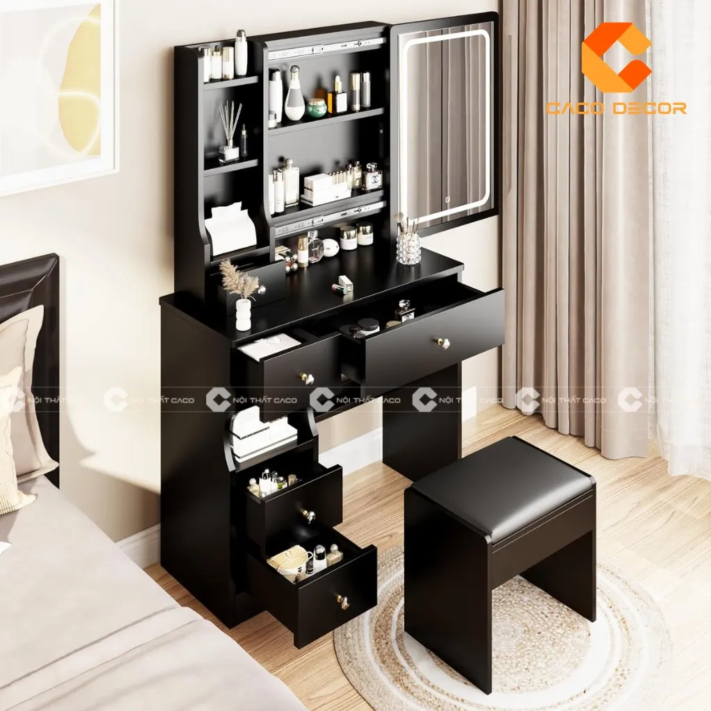 Bàn trang điểm mini, thiết kế nhỏ gọn cho không gian hẹp