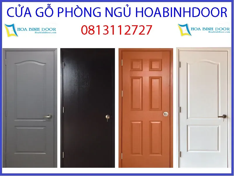 Cửa gỗ công nghiệp HDF Veneer vân gỗ tự nhiên