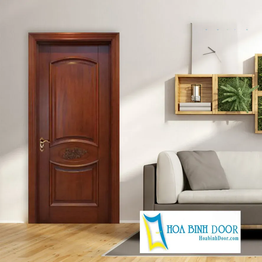 Cửa gỗ tự nhiên Căm Xe vân đẹp