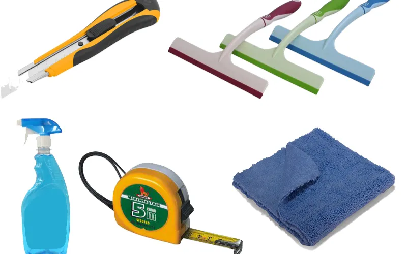 Các dụng cụ cần thiết khi dán giấy dán kính tại nhà