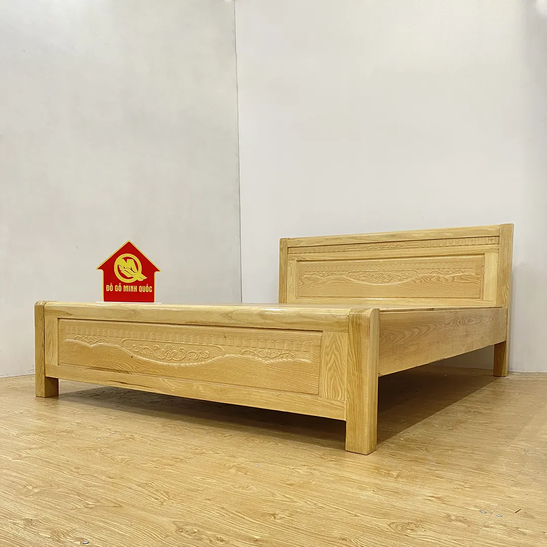 Giường gỗ sồi giát phản hiện đại