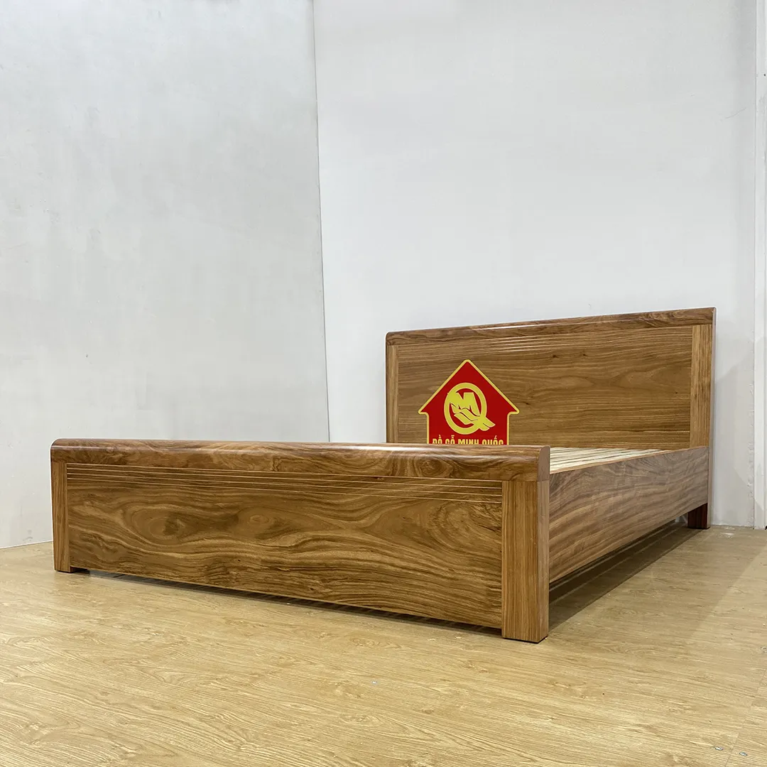 Giường gỗ tự nhiên vạt nan