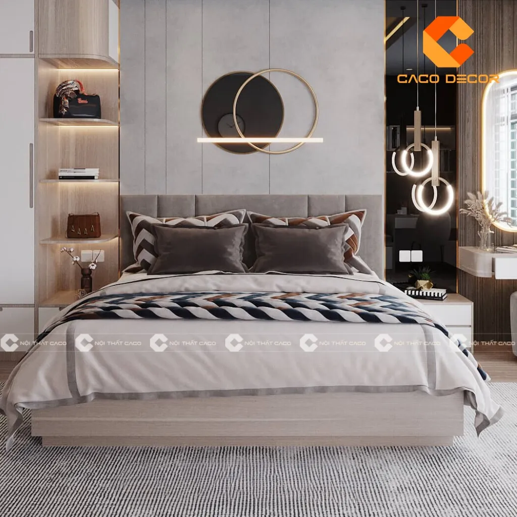 Giường ngủ hiện đại tinh tế cho đôi vợ chồng mới cưới