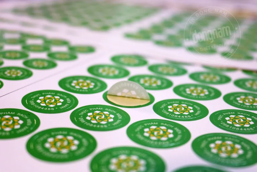 In decal giấy dán hoa quả trái cây và các loại thực phẩm