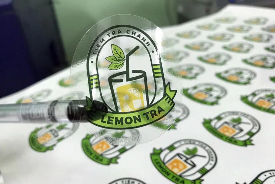 Decal trong phù hợp dán ly cốc, chai lọ thủy tinh, bao bì nhựa