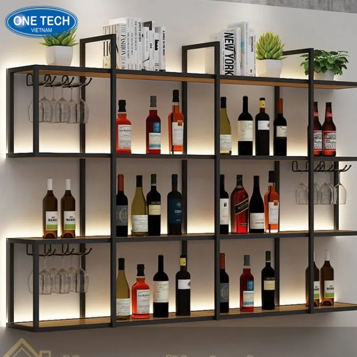 Mẫu kệ rượu treo tường hiện đại