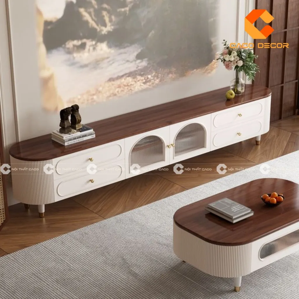 Kệ tivi vừa tiện dụng, vừa trang trí