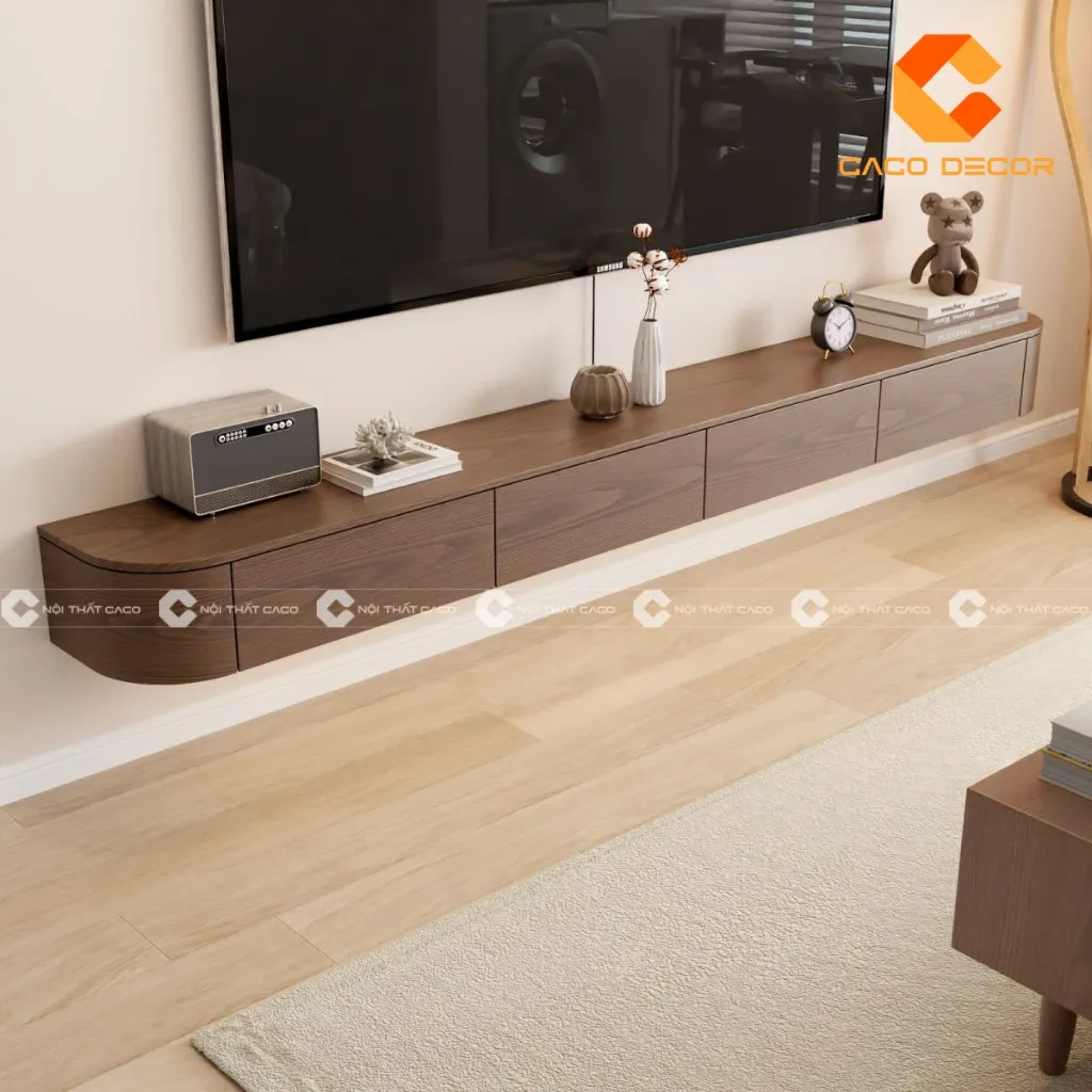 Kệ tivi có màu sắc nâu hiện đại đẹp