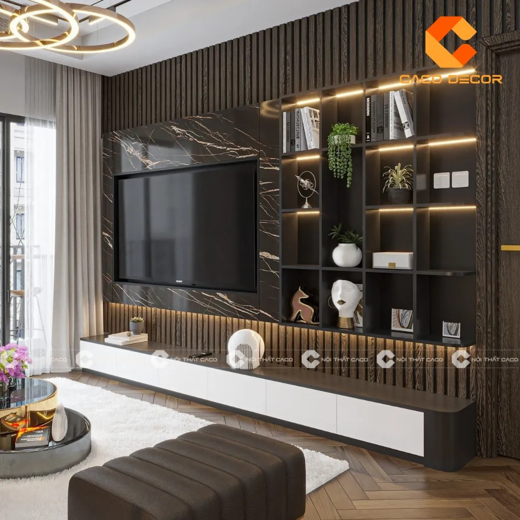 Tủ kệ tivi phòng khách đẹp trong thế giới hiện đại ngày nay