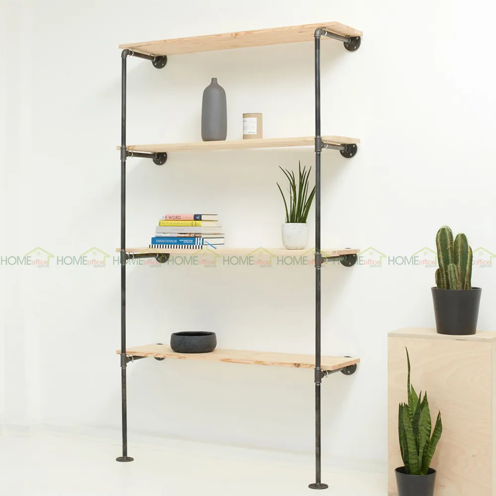 Kệ trang trí độc đáo làm từ ống nước thép