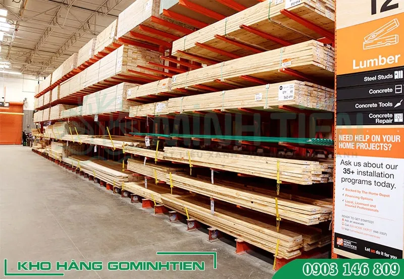 Kho chứa ván gỗ công nghiệp MDF số lượng lớn