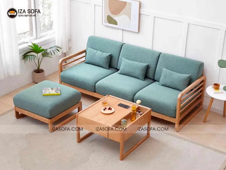 Mẫu sofa văng gỗ 3 chỗ ngồi