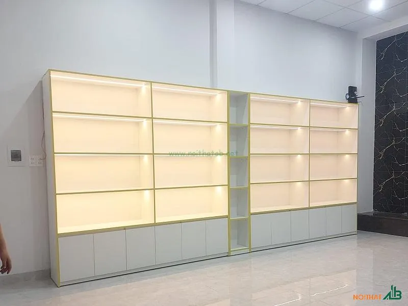Tủ gỗ trưng bày do Nội Thất Dream Home thi công