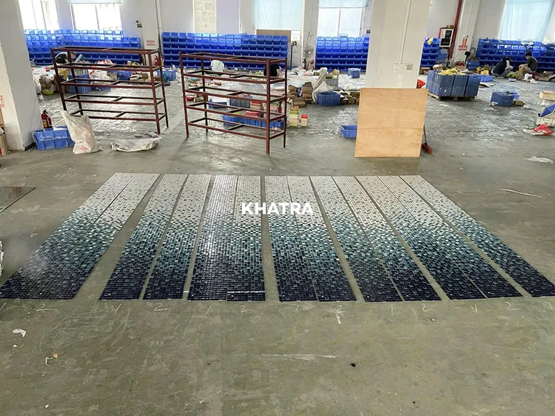 Gạch mosaic ốp tường trang trí sảnh khách sạn Hyatt Hạ Long