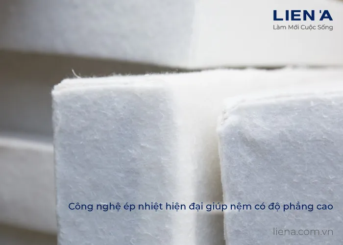 Cấu tạo nệm bông ép từ sợi bông polyester ép nhiệt