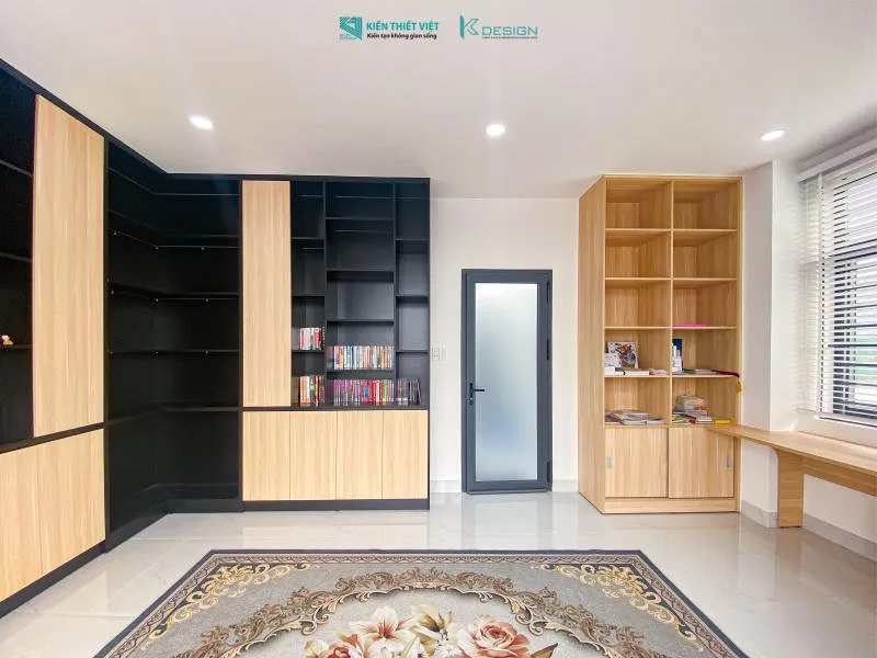Tủ bếp hiện đại sử dụng gỗ công nghiệp An Cường