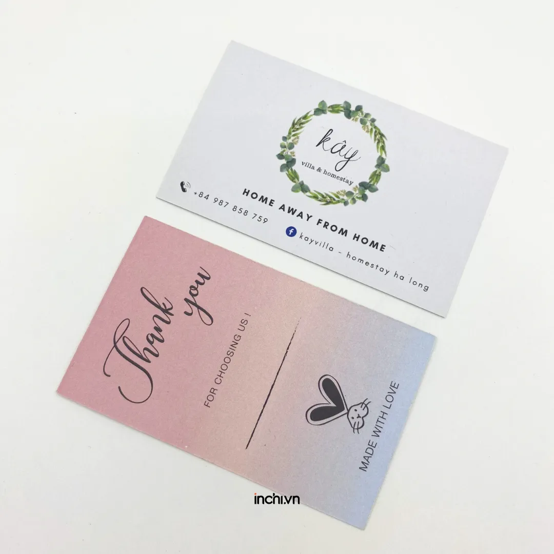 Mẫu card visit với họa tiết độc đáo, thể hiện phong cách thiết kế sáng tạo