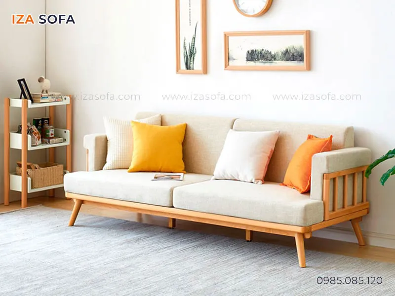Sofa văng gỗ sồi hiện đại