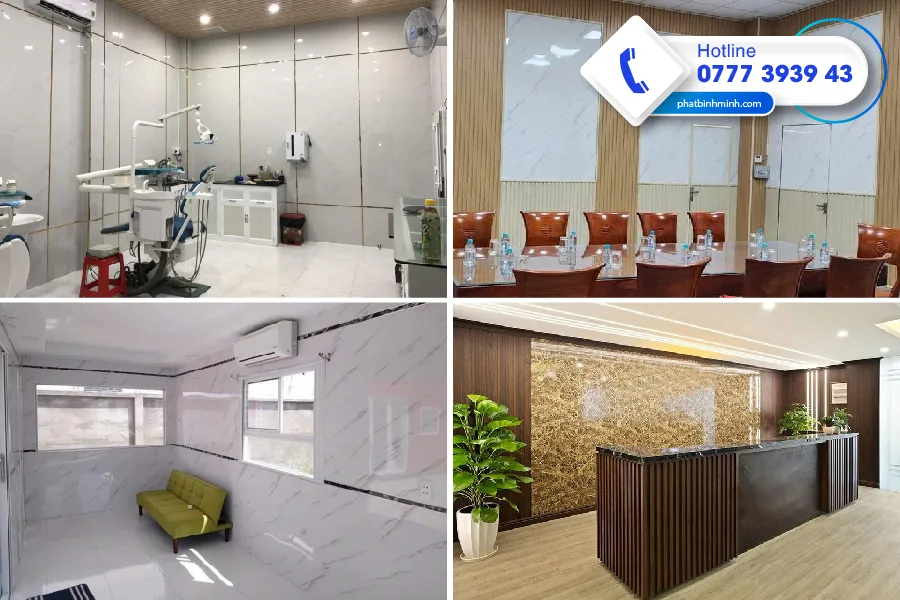 Tấm ốp tường vân đá ứng dụng cho không gian cửa hàng, nhà hàng