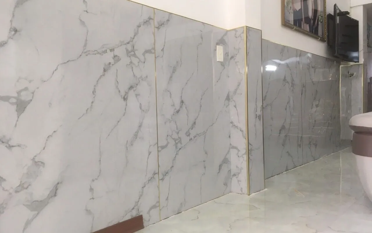 Tấm nhựa giả đá ốp tường cho phòng ngủ