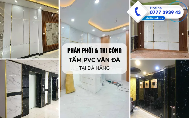 Dự án thi công tấm ốp tường PVC vân đá tại Đà Nẵng bởi Dream Home