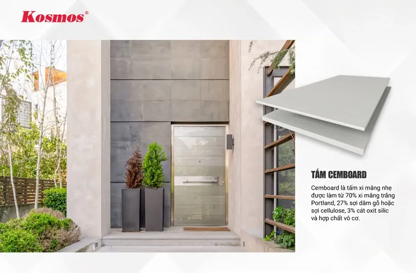 Tấm xi măng ốp tường ngoài trời