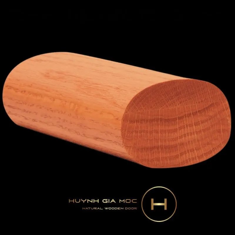 Mẫu tay vịn cầu thang gỗ oval