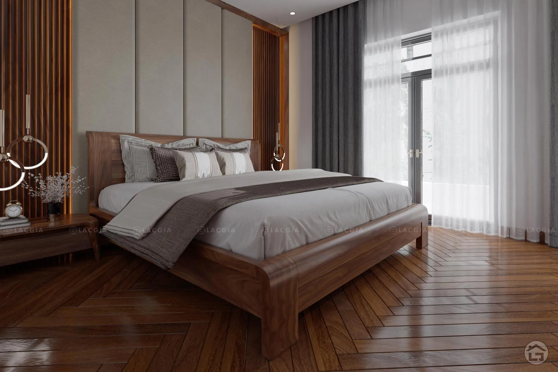 Không gian phòng ngủ 18m2 gọn gàng, thanh lịch trong nhà phố