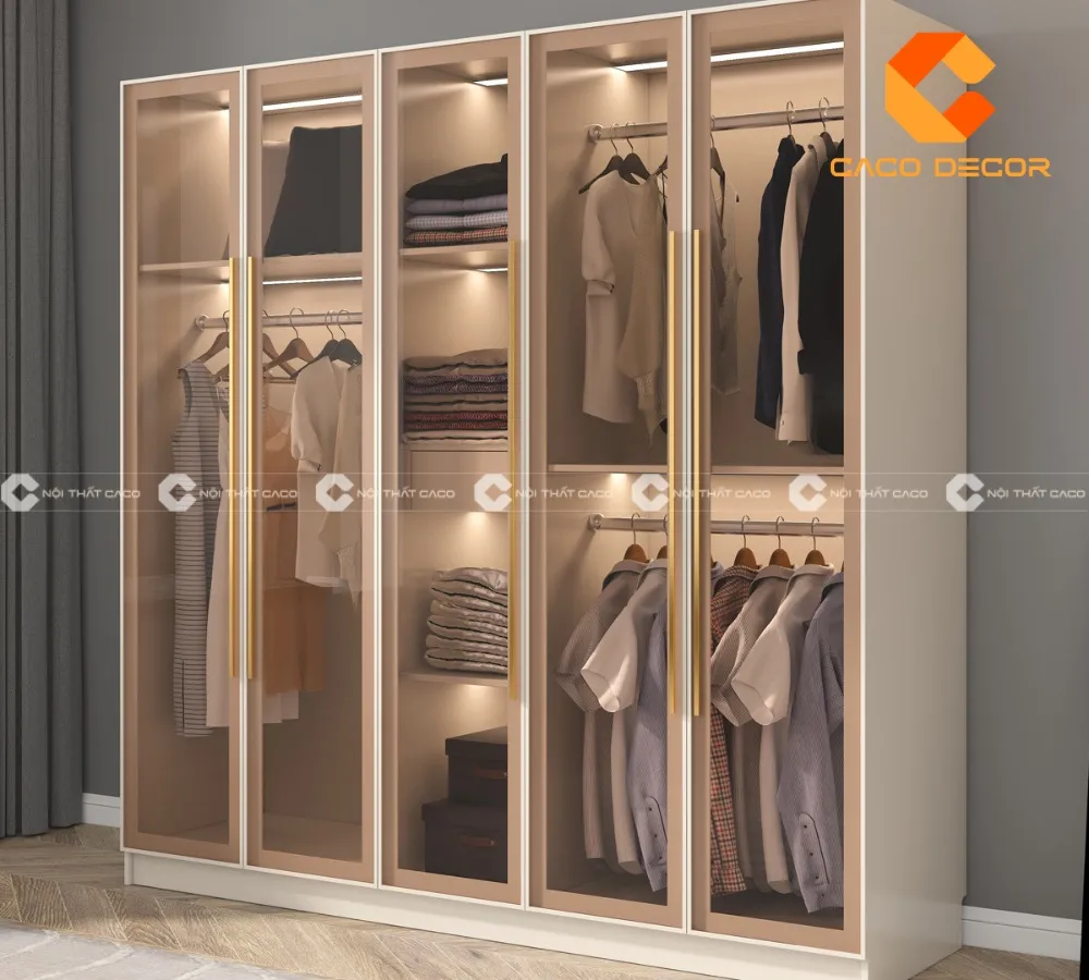 Tủ quần áo cánh kính chính là tính thẩm mỹ cao