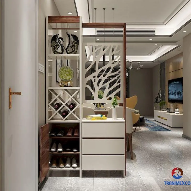 Tủ gỗ công nghiệp hiện đại vân gỗ