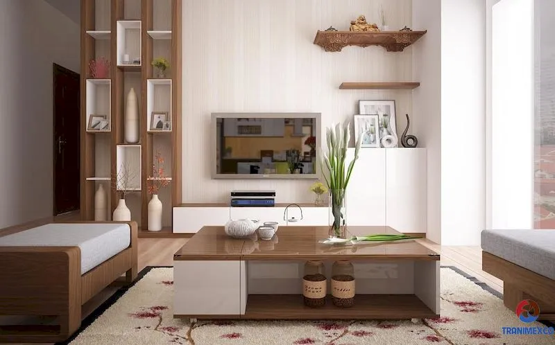 Tủ gỗ công nghiệp treo tường hiện đại