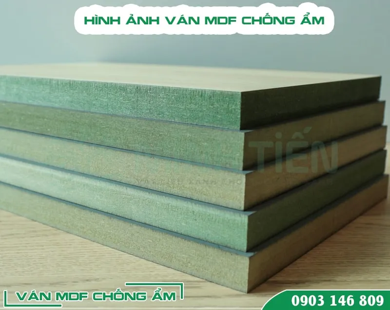 Ván gỗ MDF chống ẩm (HMR) thường có màu xanh đặc trưng