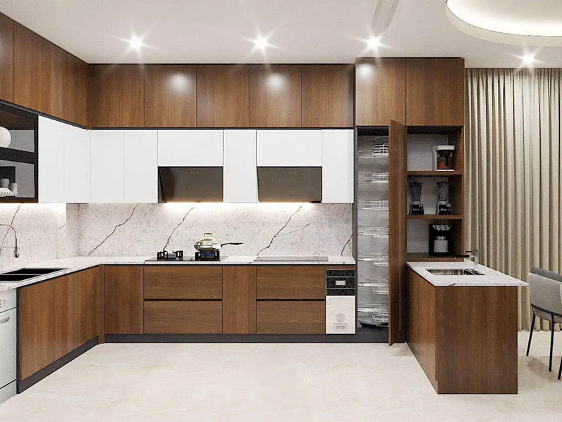 Nội Thất Dream Home - Đơn vị thiết kế và thi công tủ bếp nhựa giả gỗ uy tín