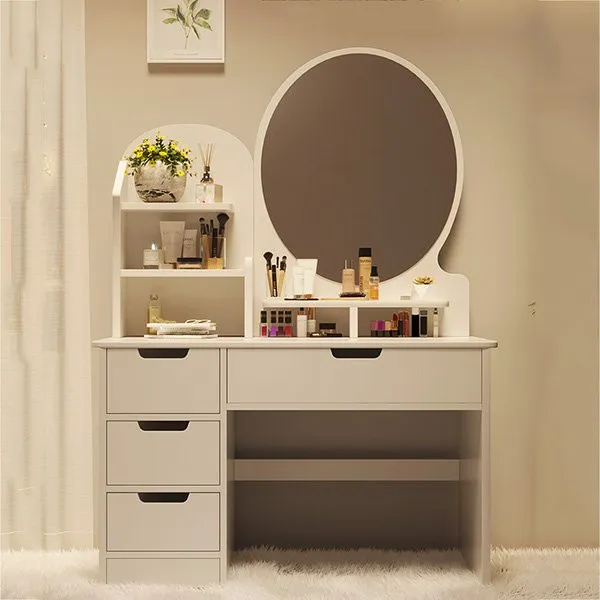 Bàn trang điểm gỗ sồi hiện đại trong phòng ngủ