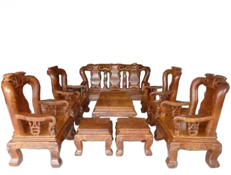 Bộ Bàn Ghế Gỗ Cẩm Lai Tay 12, 10 Món Kiểu Triện - Cân bằng hoàn hảo
