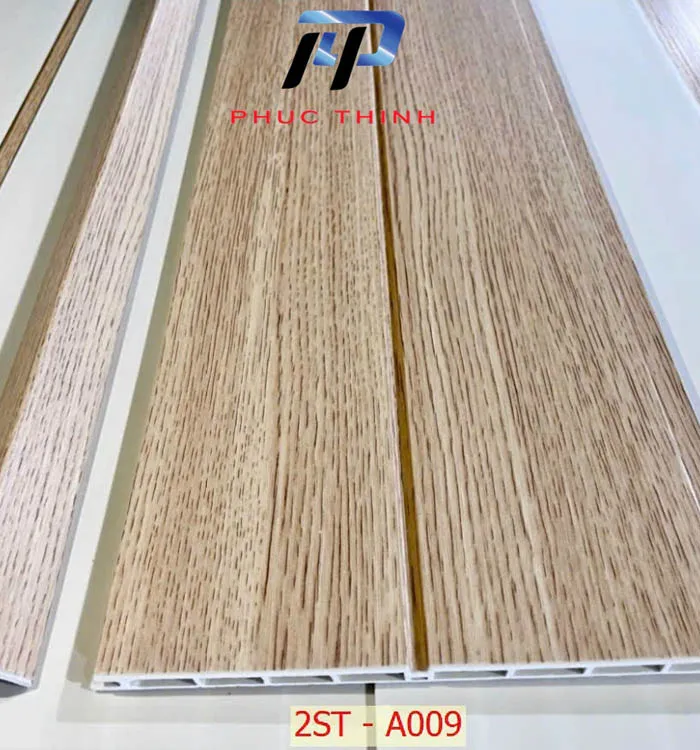 Lam nhựa giả gỗ 2 sóng ốp tường