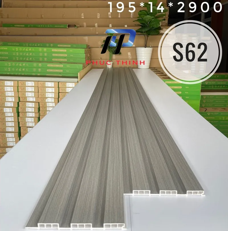Lam nhựa giả gỗ 3 sóng ốp tường